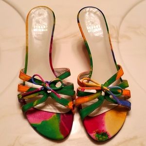 Start Weitzman 8.5 rainbow kitten heels
